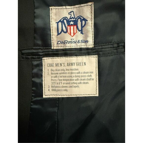 US Army Uniform Jacket By DeRossi & Son Sz. 37R - Picture 10 of 11